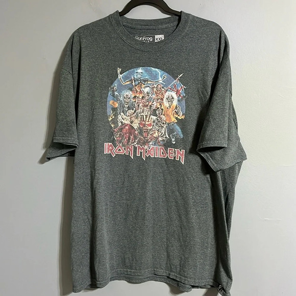 Sun Frog size 2 XL Iron Maiden gray T-shirt - Picture 1 of 8